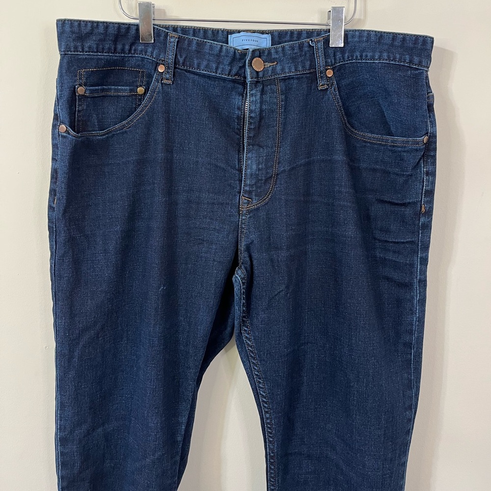 Five Four Men’s Medium Wash High-Rise Relaxed Jeans Size 38 - Picture 2 of 9